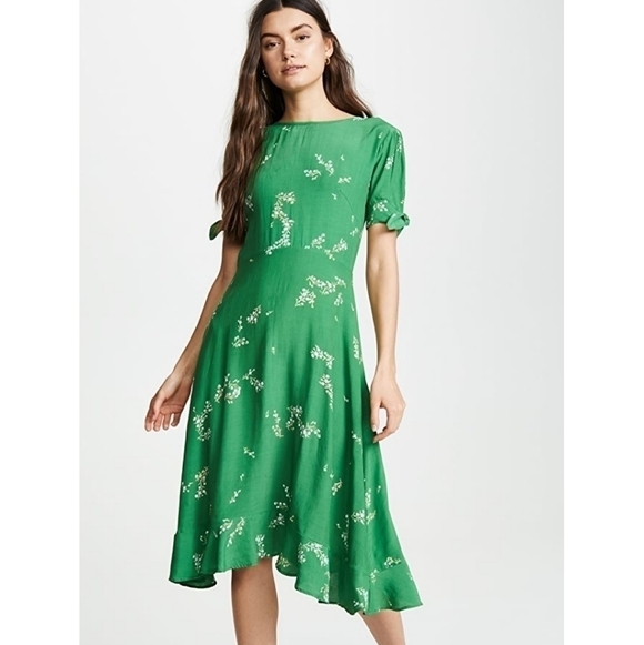 Faithfull the Brand Emilia Botany Floral Print Midi Dress NWT Size 4/Small - Picture 7 of 17